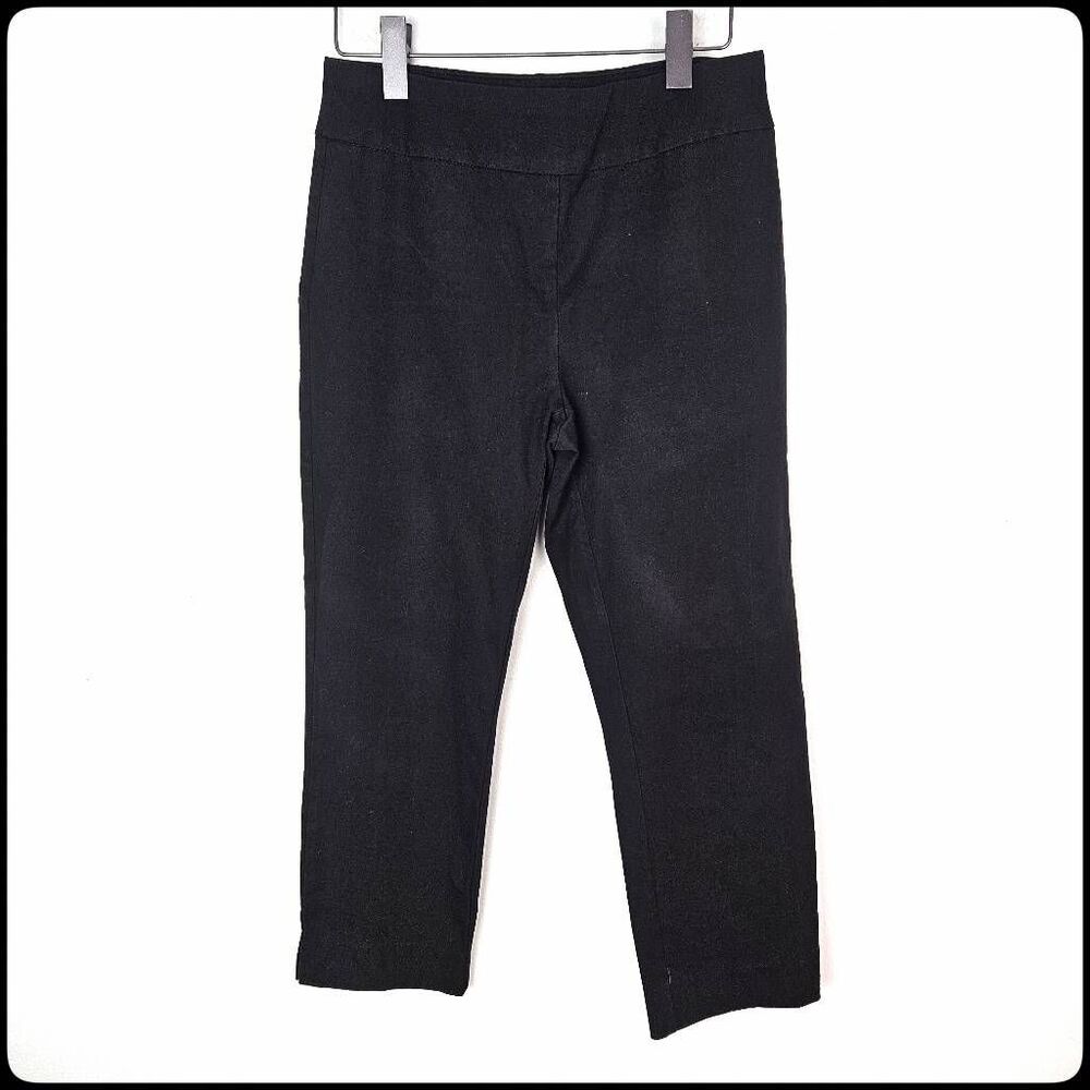 CHICO'S So Slimming Collection Black Crop Stretchy Capri Pants Sz 0.5 (XS 4-6)